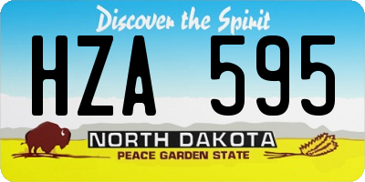 ND license plate HZA595