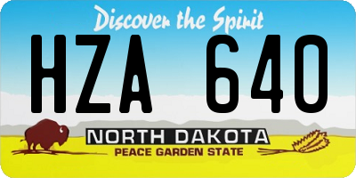 ND license plate HZA640