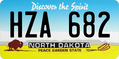 ND license plate HZA682