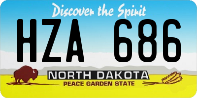 ND license plate HZA686