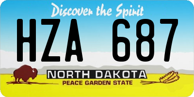 ND license plate HZA687