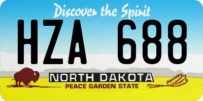 ND license plate HZA688