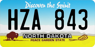 ND license plate HZA843