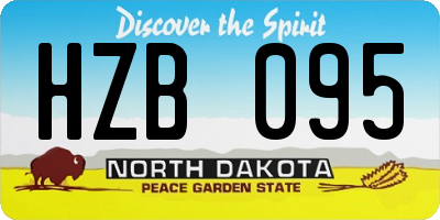 ND license plate HZB095
