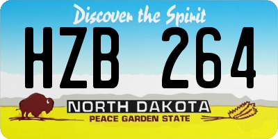 ND license plate HZB264