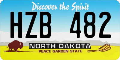 ND license plate HZB482