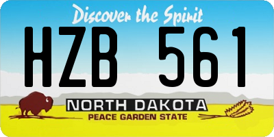 ND license plate HZB561