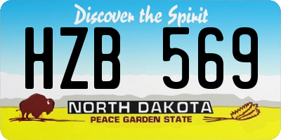 ND license plate HZB569