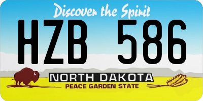 ND license plate HZB586