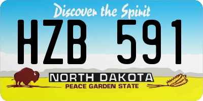ND license plate HZB591