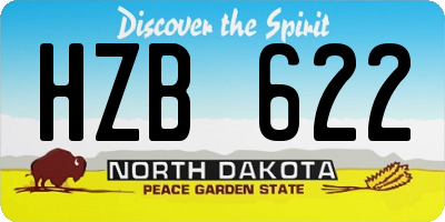 ND license plate HZB622