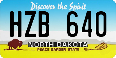 ND license plate HZB640