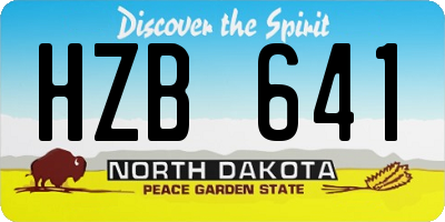 ND license plate HZB641