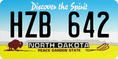 ND license plate HZB642