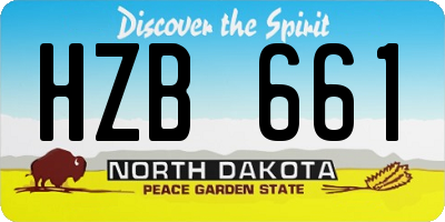 ND license plate HZB661