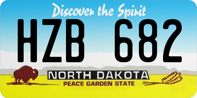 ND license plate HZB682