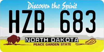 ND license plate HZB683