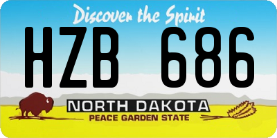 ND license plate HZB686