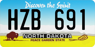 ND license plate HZB691