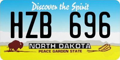 ND license plate HZB696