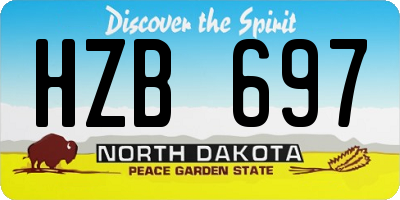 ND license plate HZB697