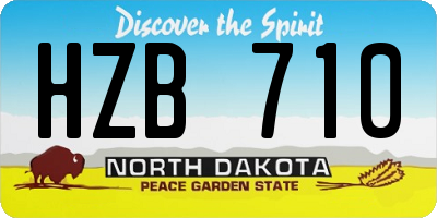 ND license plate HZB710