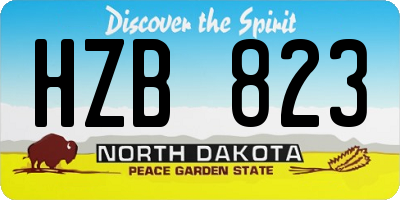 ND license plate HZB823