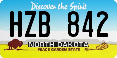 ND license plate HZB842