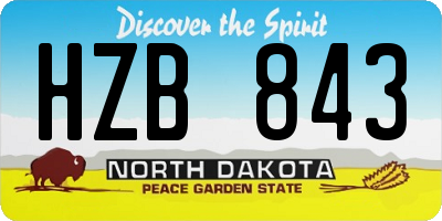 ND license plate HZB843