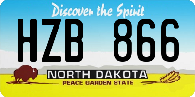 ND license plate HZB866