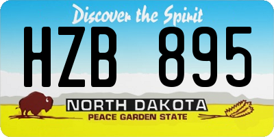 ND license plate HZB895