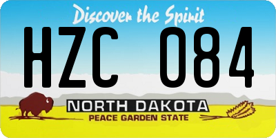 ND license plate HZC084