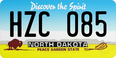 ND license plate HZC085