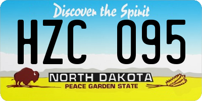 ND license plate HZC095