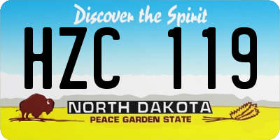 ND license plate HZC119