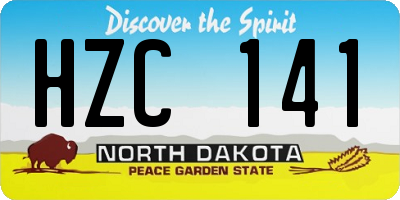 ND license plate HZC141