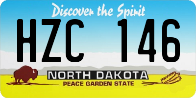 ND license plate HZC146