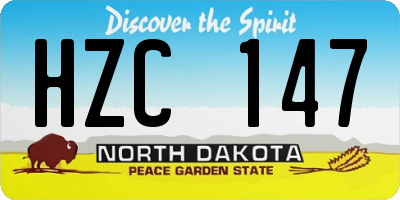 ND license plate HZC147