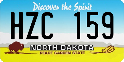 ND license plate HZC159