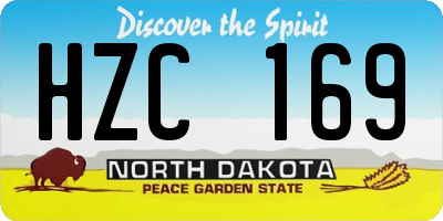 ND license plate HZC169