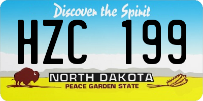 ND license plate HZC199