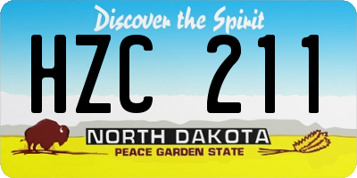 ND license plate HZC211