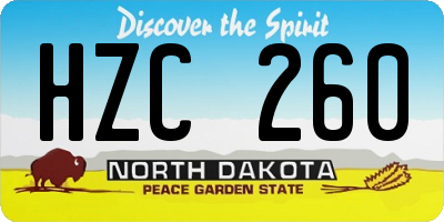 ND license plate HZC260