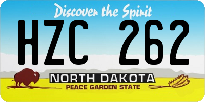 ND license plate HZC262