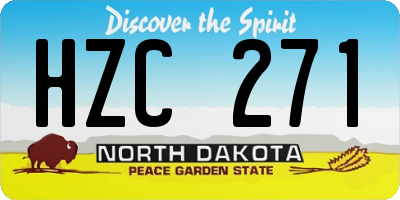 ND license plate HZC271