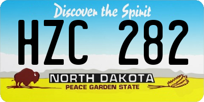 ND license plate HZC282