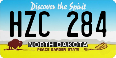 ND license plate HZC284