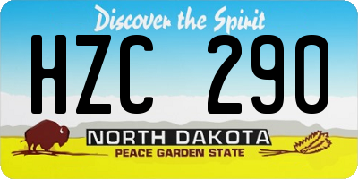 ND license plate HZC290
