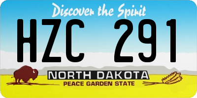 ND license plate HZC291