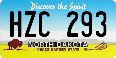 ND license plate HZC293